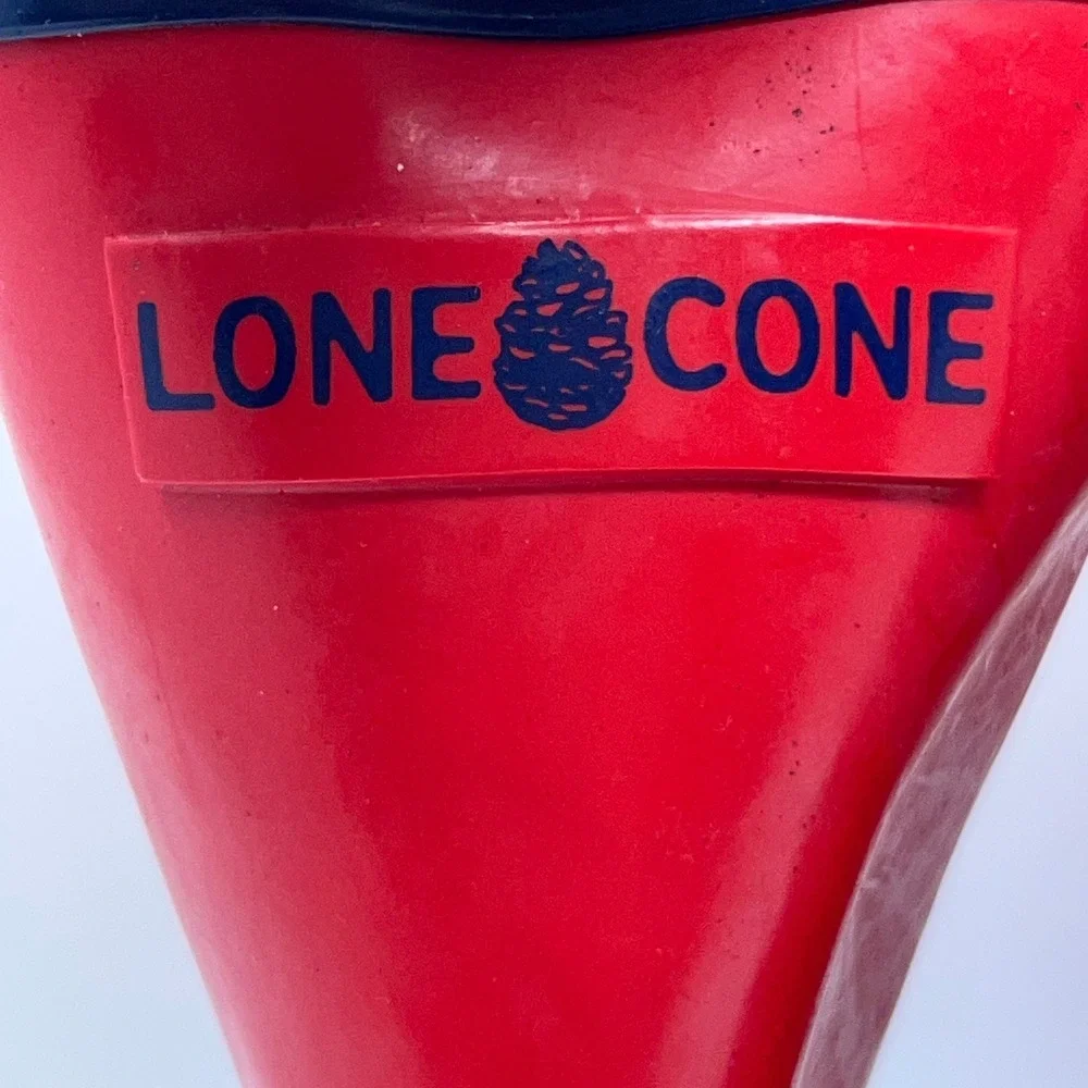 Lone Cone Kids Size 3 Red Navy Blue Waterproof Rubber Rain Boots New